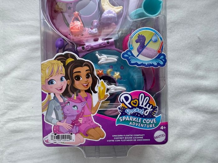 Polly Pocket Micro Doll Sparkle Cove Adventure Unicorn Floatie Compact Playset new Please look at the pictures