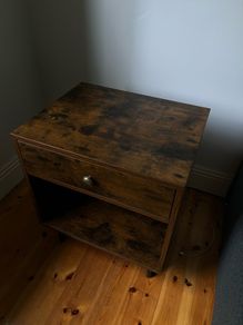 Dark Wood Bedside Table
