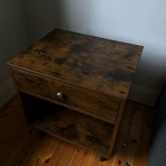 Dark Wood Bedside Table