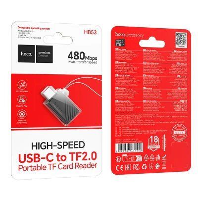 HOCO HB53 USB Type-C Card Reader for microSD TF Memory Cards OTG 480 Mbps