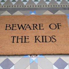 Door Mat Beware of the Kids D8783