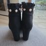 Mulanka black suede style boots uk4 Image 2