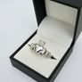 Brand New 9ct White Gold Gents Claddagh Ring Image 3