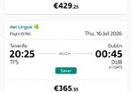 July 10th 2026 Dublin to Tenerife return flights x2