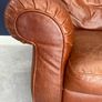 Brown leather couch Image 2