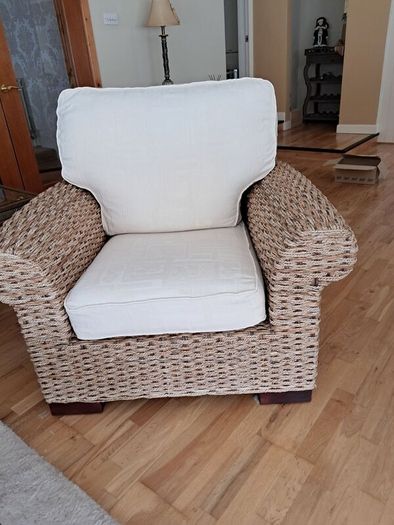 3 Piece Cane Upholstered Suite