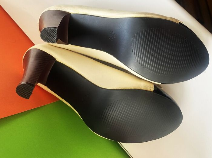 The Wedding Shoe, black and cream.