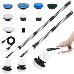 Brand New Electric Spin Scrubber, Cordless Cleaning Brush with 8 Replaceable Brush Heads,