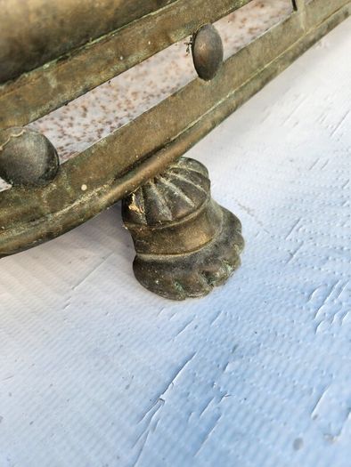 Victorian brass fender