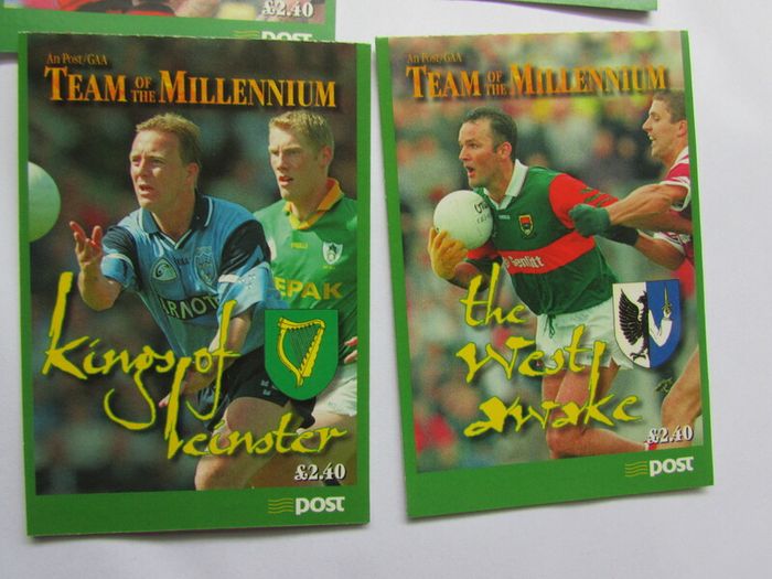 Set of Four 1999 GAA Football Stamp Booklets. Self-Adhesive Team Millennium Stamp Booklet.MNH.