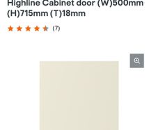 Kitchen doors gloss cream b&q