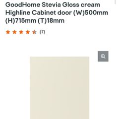 Kitchen doors gloss cream b&q