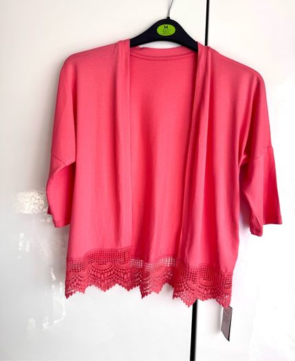 Dunnes Girls Coral Crochet Hem Cardigan - Age 10 Years - BNWT