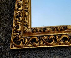 Antique french giltwood mirror