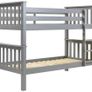Grey or white bunk beds on sale with foam mattresses Image 2