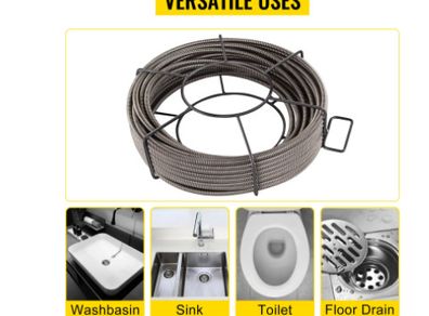 BRAND NEW Household Drain Pipe Dredger Brush Extension Spring 15M(9.5mm)