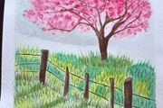 Watercolour painting - Winter Spring Summer Autumn A5 5 euro each