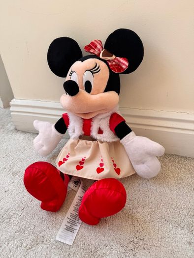 Disney Minnie Mouse Sweetheart Plush Valentine Day approx. 40 cm. Used Please see photos