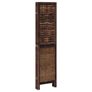 Room Divider 6 Panels Dark Brown Solid Wood Paulownia Image 5