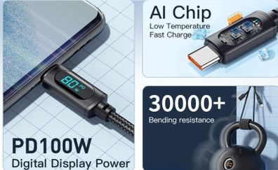 Brand New USB Type C Fast Charging Cable with LED indicator