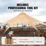 Canvas Tent, 4 Seasons 5 m/16.4 ft Bell Tent, Canvas Tent for Camping with Stove Jack, Breathable Yurt Tent for up to 8 People Image 2