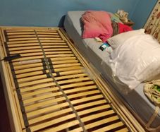 Double profiling bed with bed rail