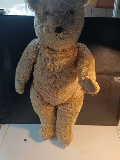 25" 1930's Fully Articulated Mohair Teddy Bear