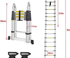 Multi-Purpose Aluminium Telescopic Ladder | A-Frame & Straight Ladder