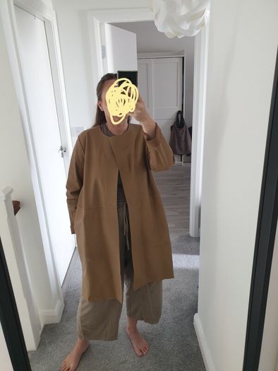 Cos Leather Coat Size Uk 14