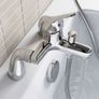 Bath Shower Mixer Tap Bathroom Chrome Bath Taps Shower Single Lever Image 5