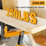 2-Pack Folding Roller Stand - Heavy Duty 250 LBS Load Capacity - 27.8-43'' Adjustable Height - for Table Saw Outfeed Woodworking Image 3
