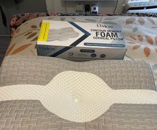Elviros Cervical Contour Memory Foam Pillow for Neck Pain Shoulder Pain