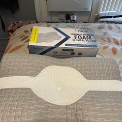 Elviros Cervical Contour Memory Foam Pillow for Neck Pain Shoulder Pain