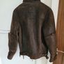 Rare Timberland Brown Suede Leather Fur Lined Bomber Jacket Image 2