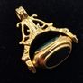 Antique gold plated fob pendant Image 4