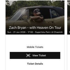 Zach Bryan Tickets Cork