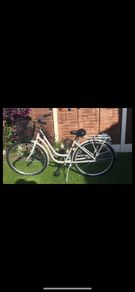Ladies bike with basket and lock.