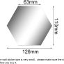 24PCS Mirror Wall Stickers DIY Decor, Hexagon Large Silver Acrylic Plastic Mirror Tiles Kawaii Art Decoration Accessories for Living Room Bathroom Bedroom Home Image 3