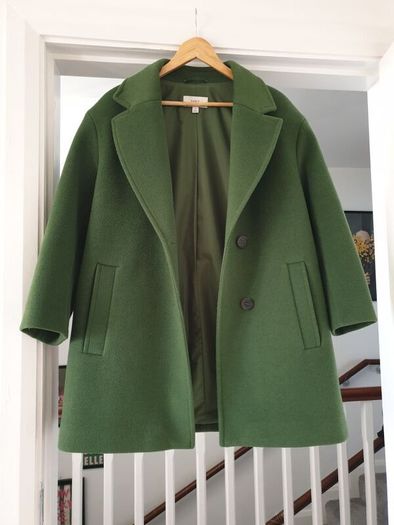 Marks & Spencer Green Coat Size Uk 16