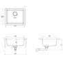 Kitchen Sink with Overflow Hole Black Granite Image 8