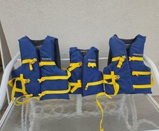 3 life jackets