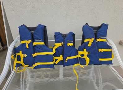 3 life jackets