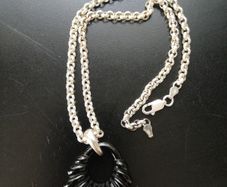 Silver and Onyx Necklace