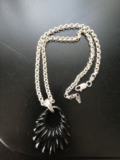 Silver and Onyx Necklace