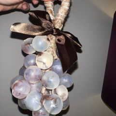 Handmade Grape Soap Cluster  Clear Glycerin with Embedded Natural Flowers