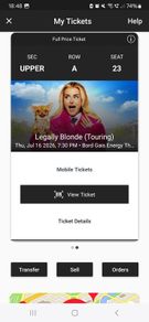 Legally Blonde Musical ticket swap