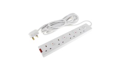 4 individually switched socket (5m) extension lead