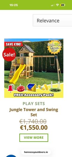 wooden swing set