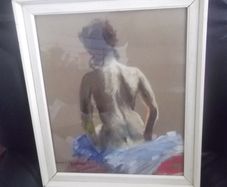a lovely pastel painting of a lady signed ronnie o dowell