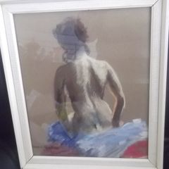 a lovely pastel painting of a lady signed ronnie o dowell
